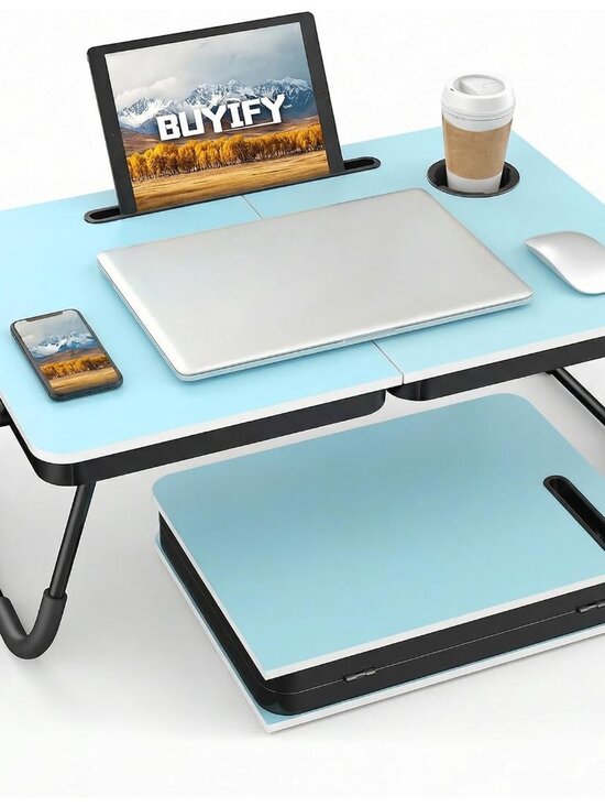 Other - Foldable Laptop Bed Desk for Couch, Sofa - Large Lap Desk Tray Table with Cup Ho